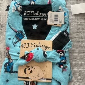 P.J. Salvage blue Dog Print Pajama Set